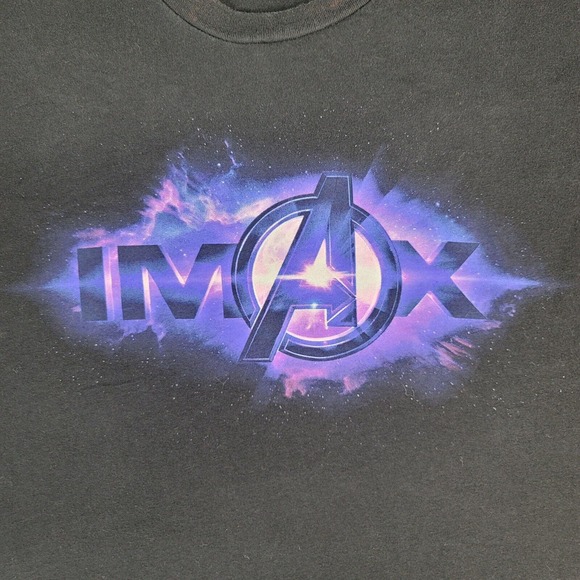 Marvel Avengers Endgame IMAX Movie Promo Iron Man Spiderman Hulk T-Shirt Size L - Picture 3 of 8